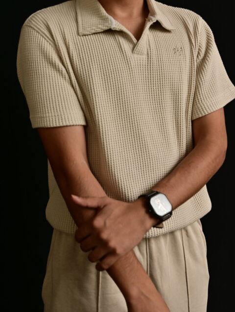 Beige Knitted Polo 03