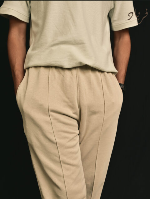 Beige Pintuck Trouser 03