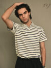 Black and White textured Polo 04
