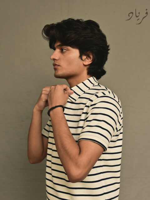 Black and White textured Polo 03